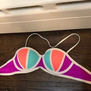 victoria’s secret pink push up neon bikini top